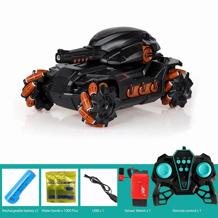 Tank Fight Water Bullet Launch 2.4G Remote Control Car 360 Degree Spin RC Car
