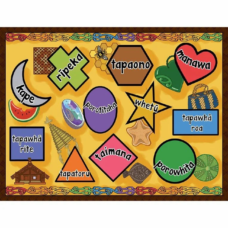 Te Reo Maori tray Puzzle - Nga Ahuahanga Shapes