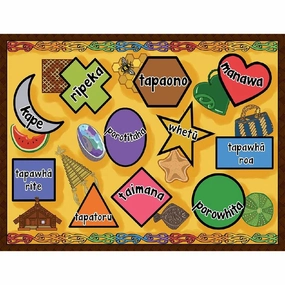 Te Reo Maori tray Puzzle - Nga Ahuahanga Shapes