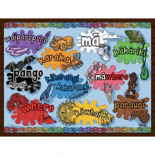 Te Reo Maori tray Puzzle - Nga Tae Colours