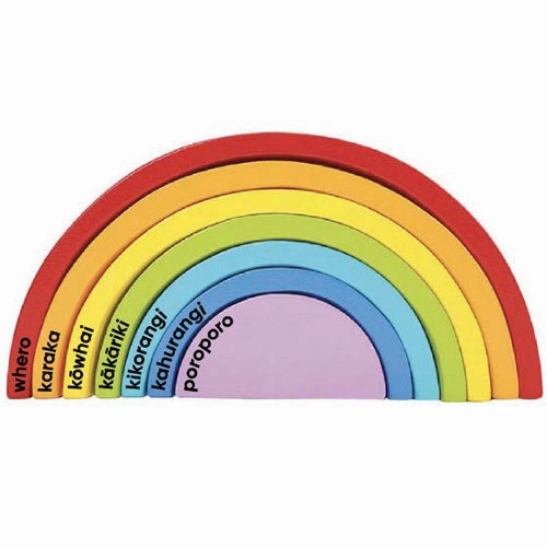 Te Reo Rainbow Blocks Wooden
