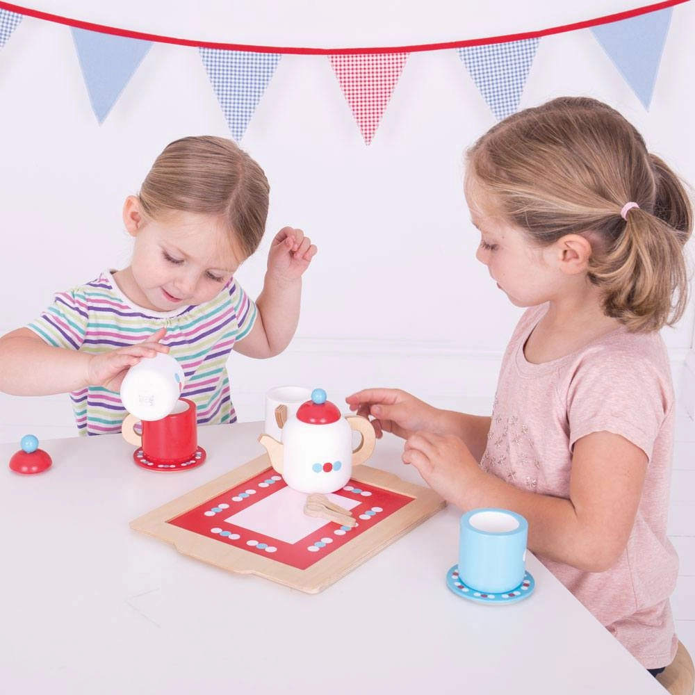 Tea Set On A Tray By Bigjigs Toys Us