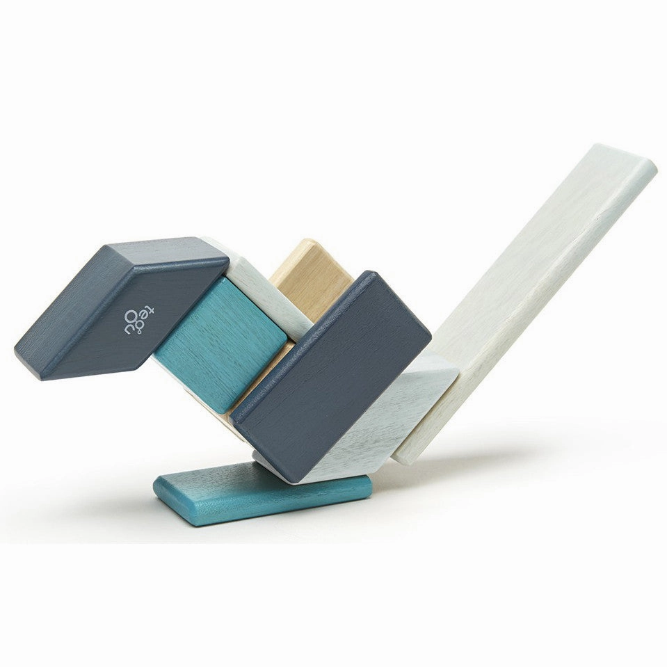 Tegu Blues Magnetic Wooden Block 14 Pieces