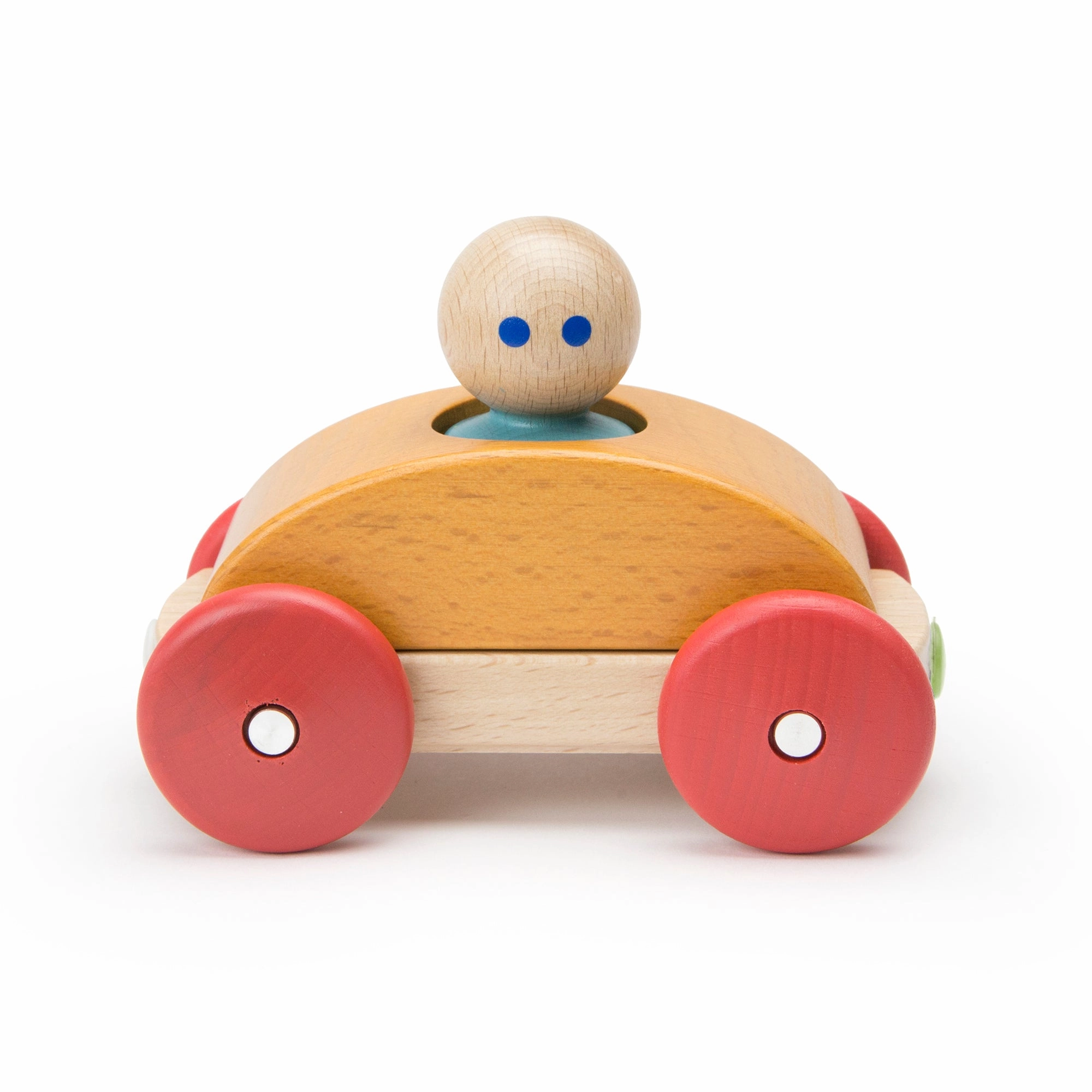 Tegu Magnetic Racers Orange Racers Wooden Blocks