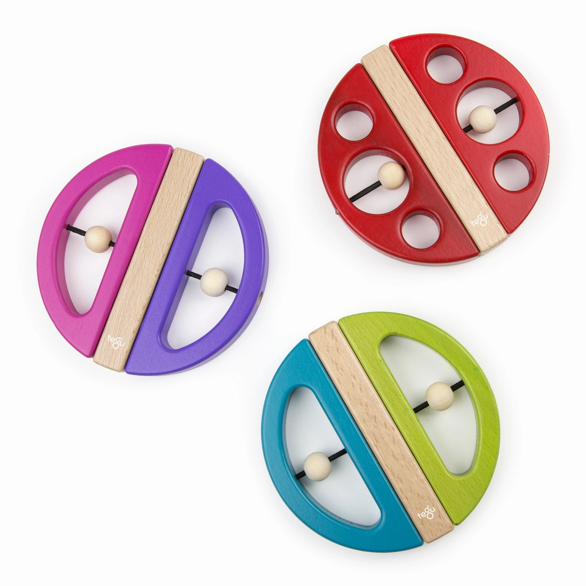 Tegu Swivel Bugs Green & Teal Magnetic Wooden Blocks