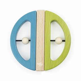 Tegu Swivel Bugs Green & Teal Magnetic Wooden Blocks