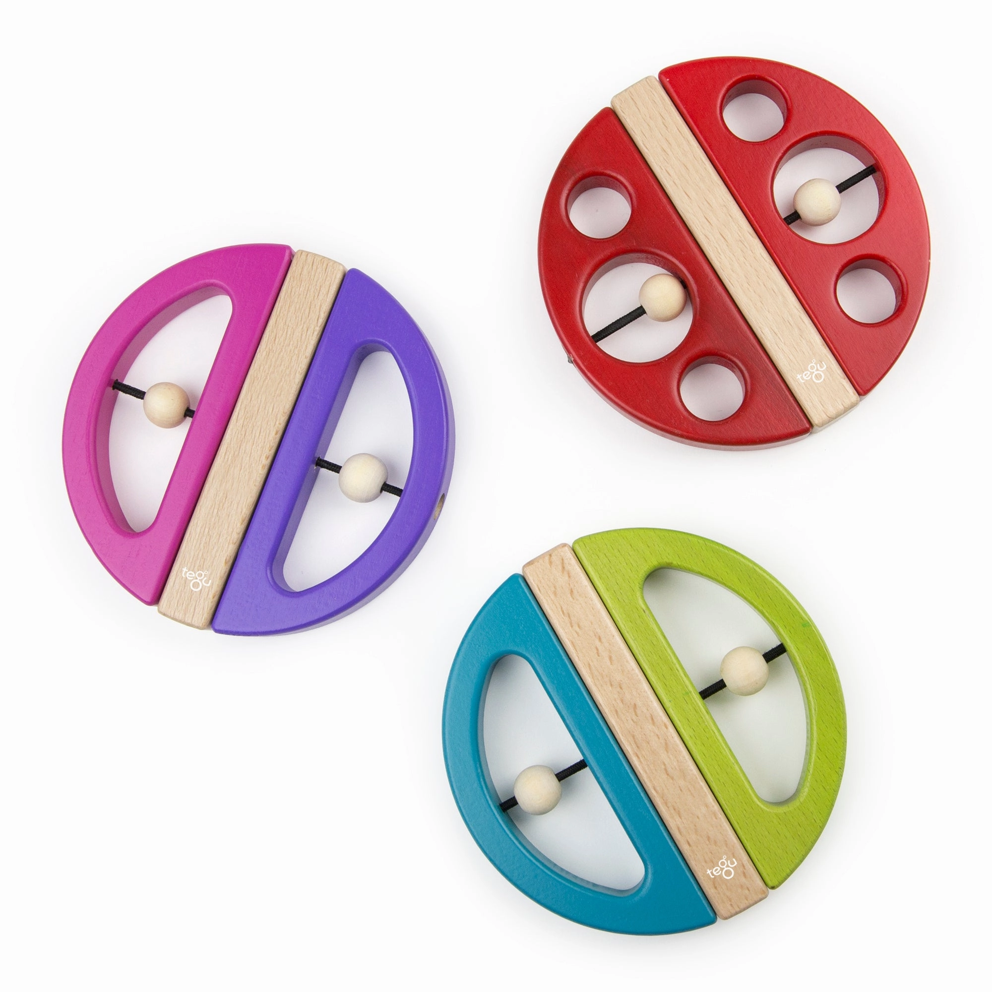 Tegu Swivel Bugs Lady Bug Magnetic Wooden Blocks