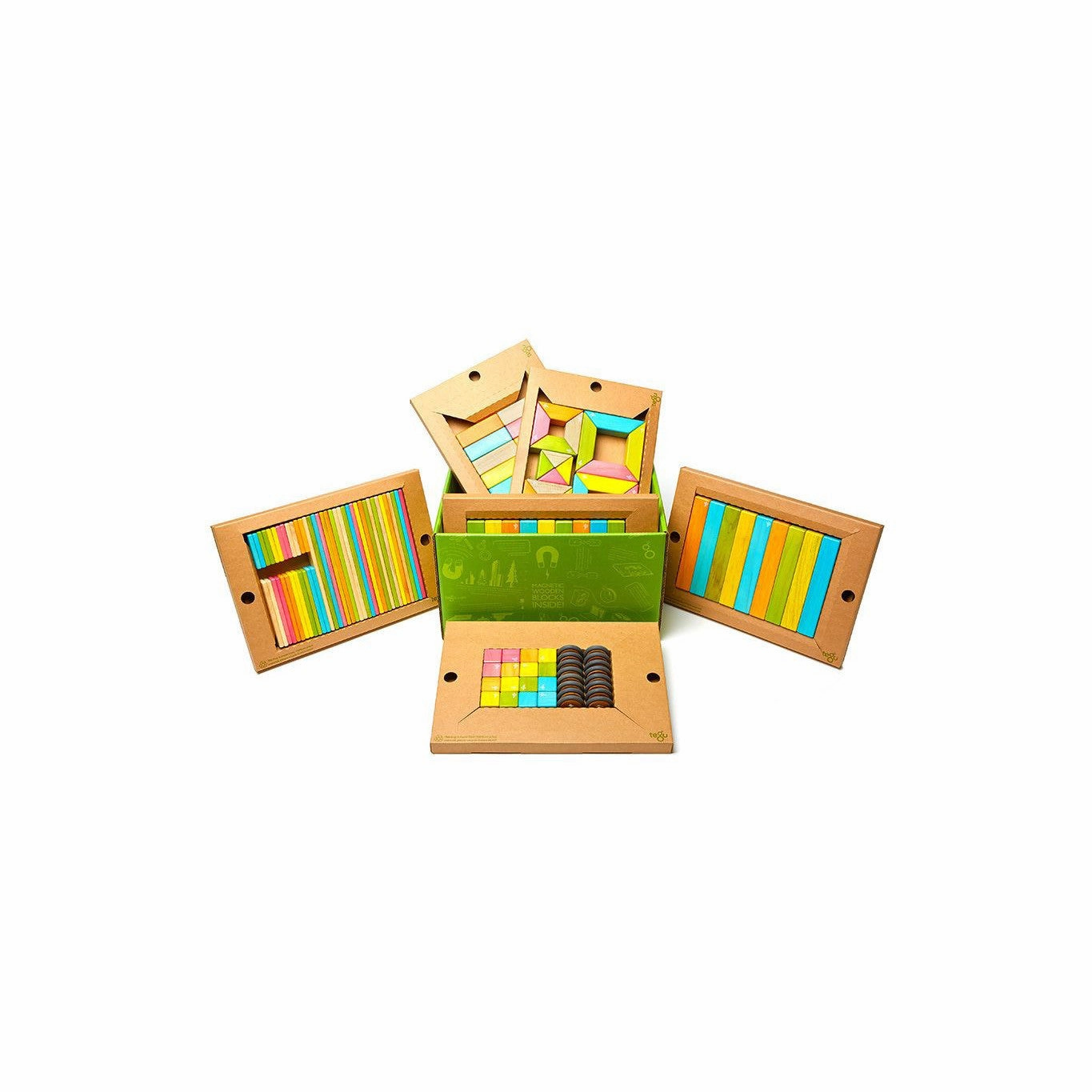 Tegu The Classroom Kit 130 Magnetic Wooden Blocks
