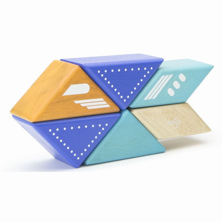 Tegu Travel Pal Jet Plane Magnetic Wooden Blocks