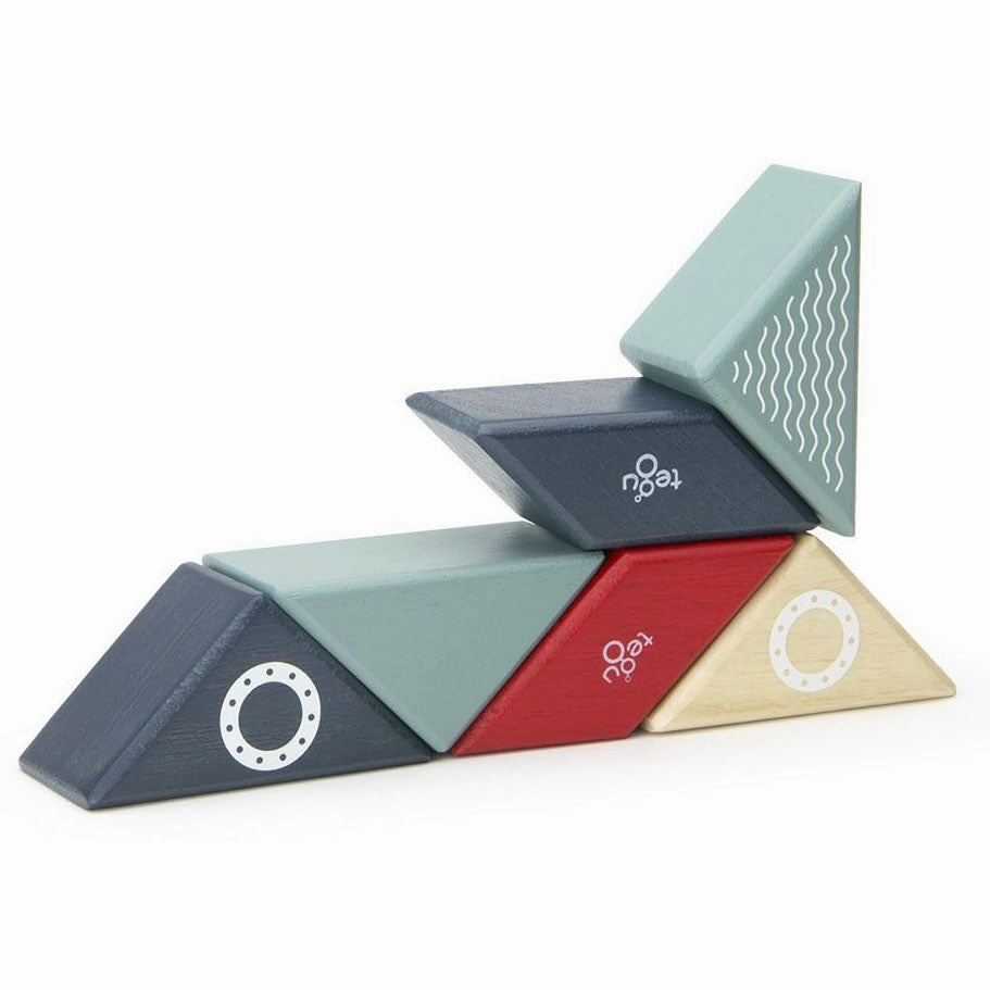 Tegu Travel Pal Tugboat Magnetic Wooden Blocks