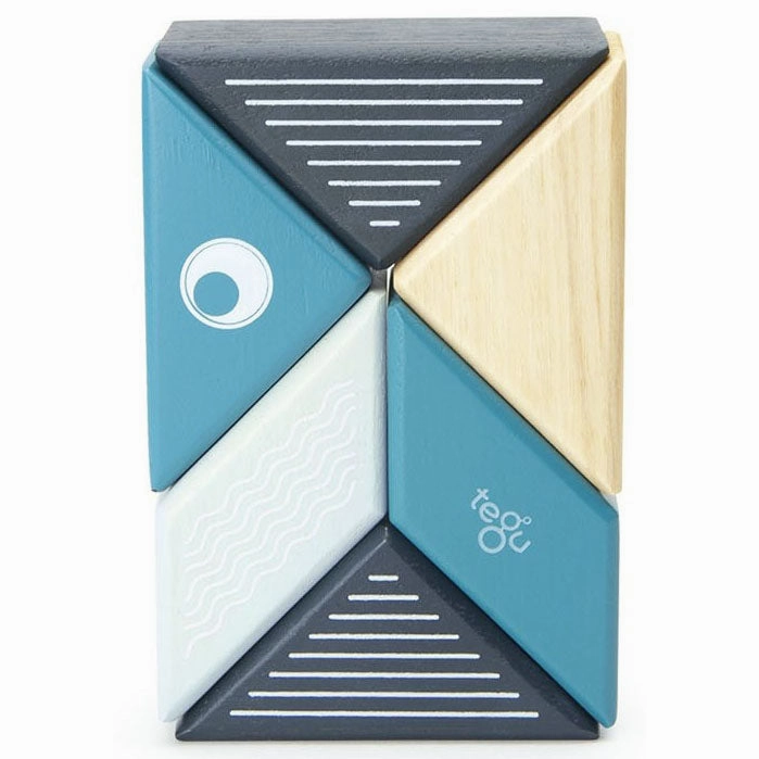 Tegu Travel Pal Whale Magnetic Wooden Blocks