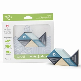 Tegu Travel Pal Whale Magnetic Wooden Blocks