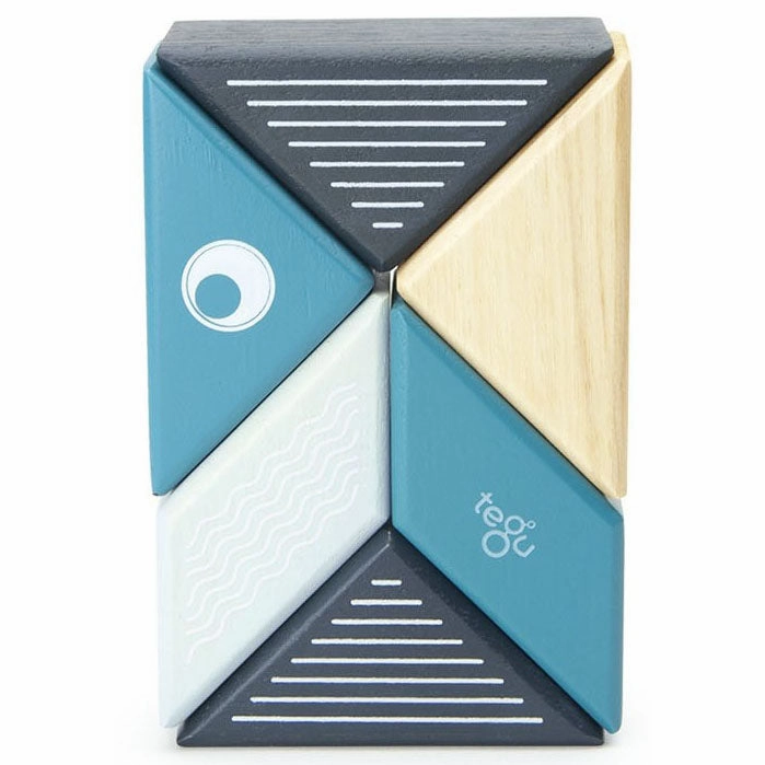 Tegu Travel Pal Whale Magnetic Wooden Blocks