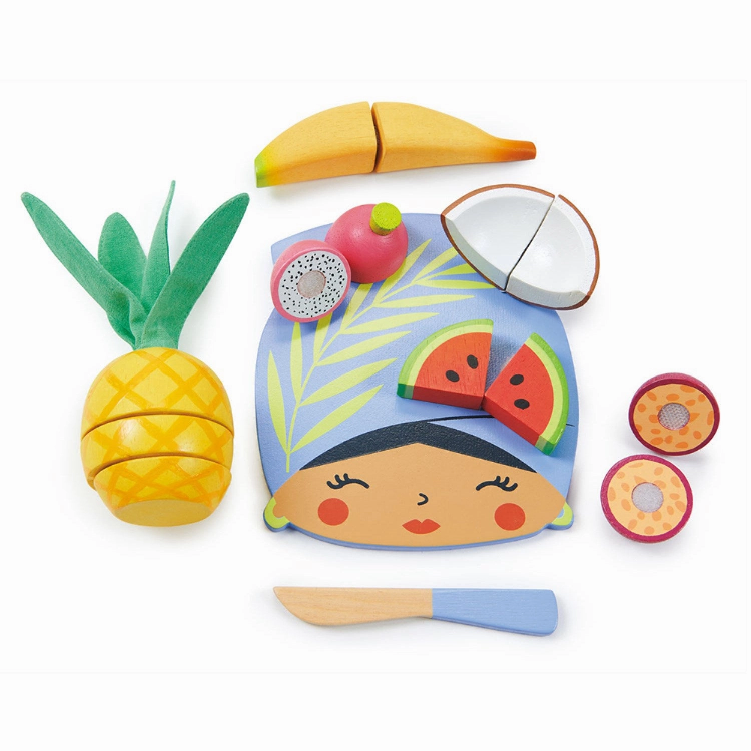 Tender Leaf Cutting Board With Tropical Fruit