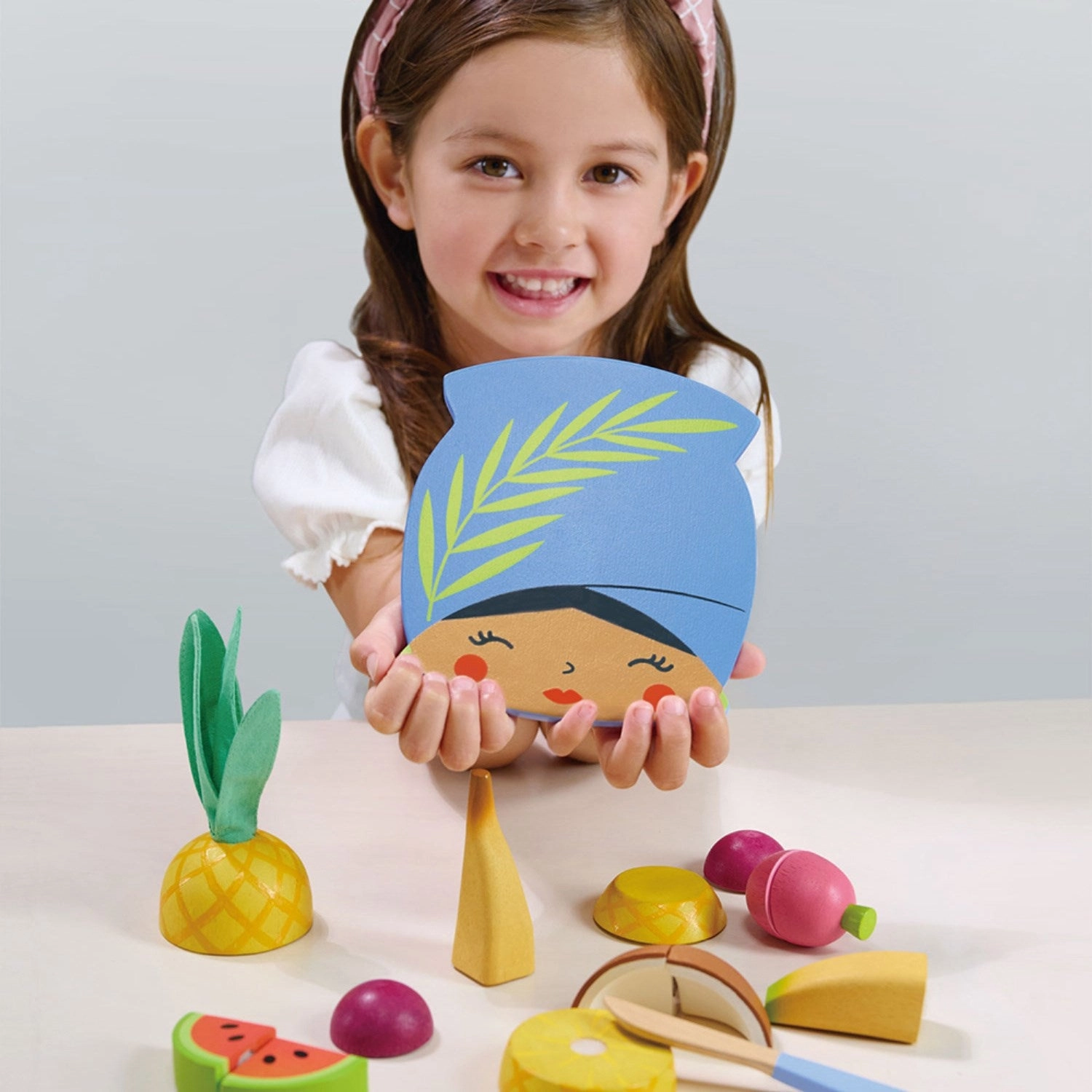 Tender Leaf Cutting Board With Tropical Fruit