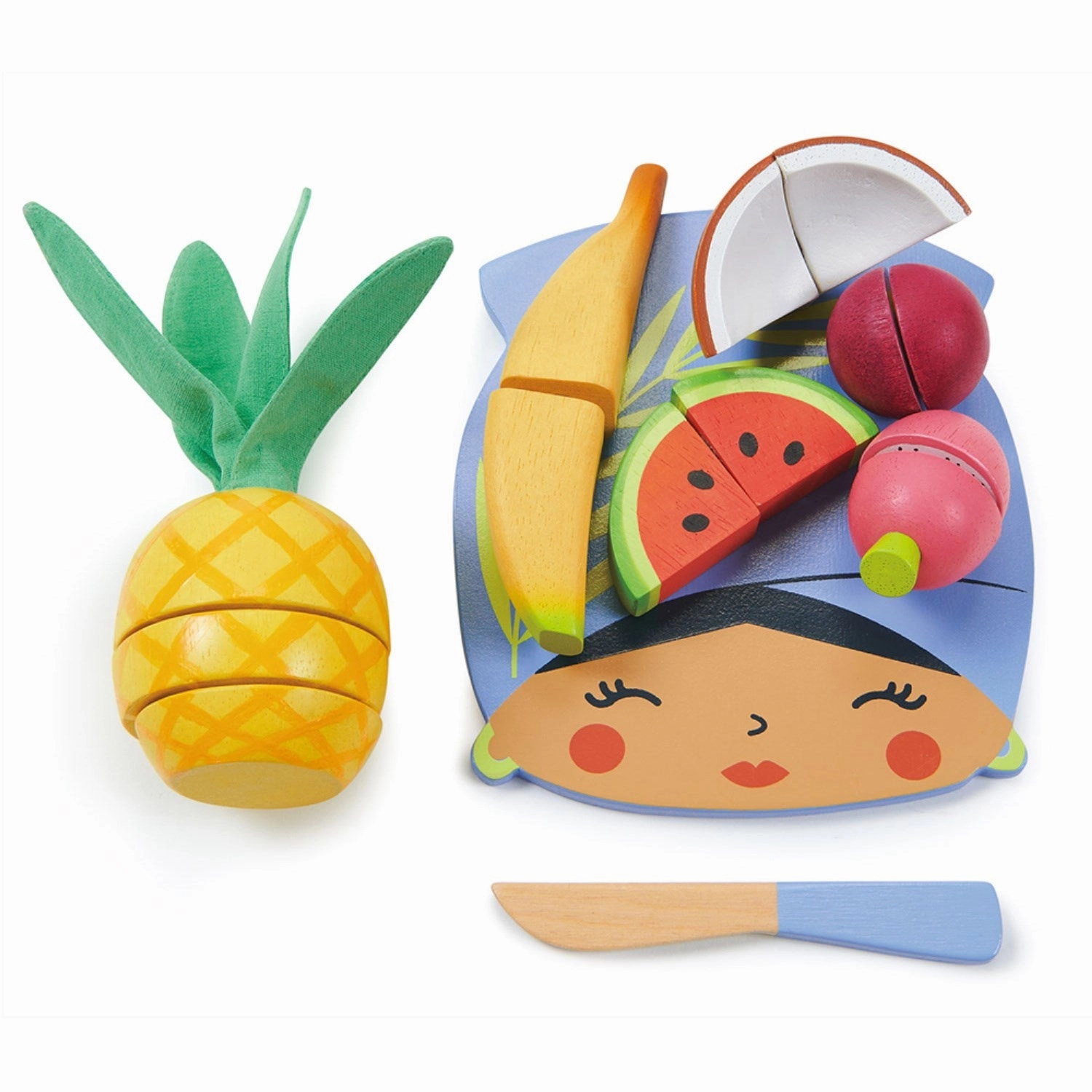 Tender Leaf Cutting Board With Tropical Fruit