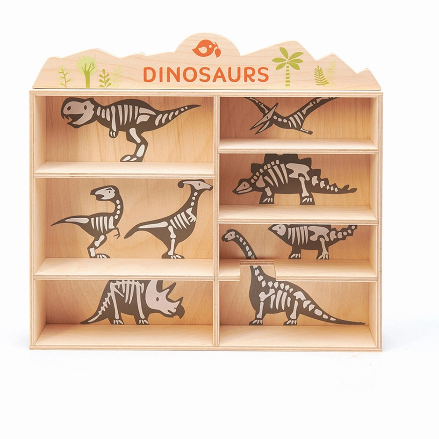 Tender Leaf Settekasse Med 8 Wooddyr - Dinosaur