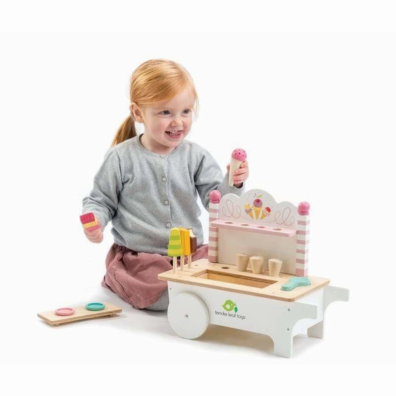 Tender Leaf Toys Push Along Ice Cream Cart