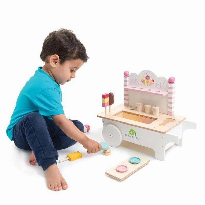 Tender Leaf Toys Push Along Ice Cream Cart