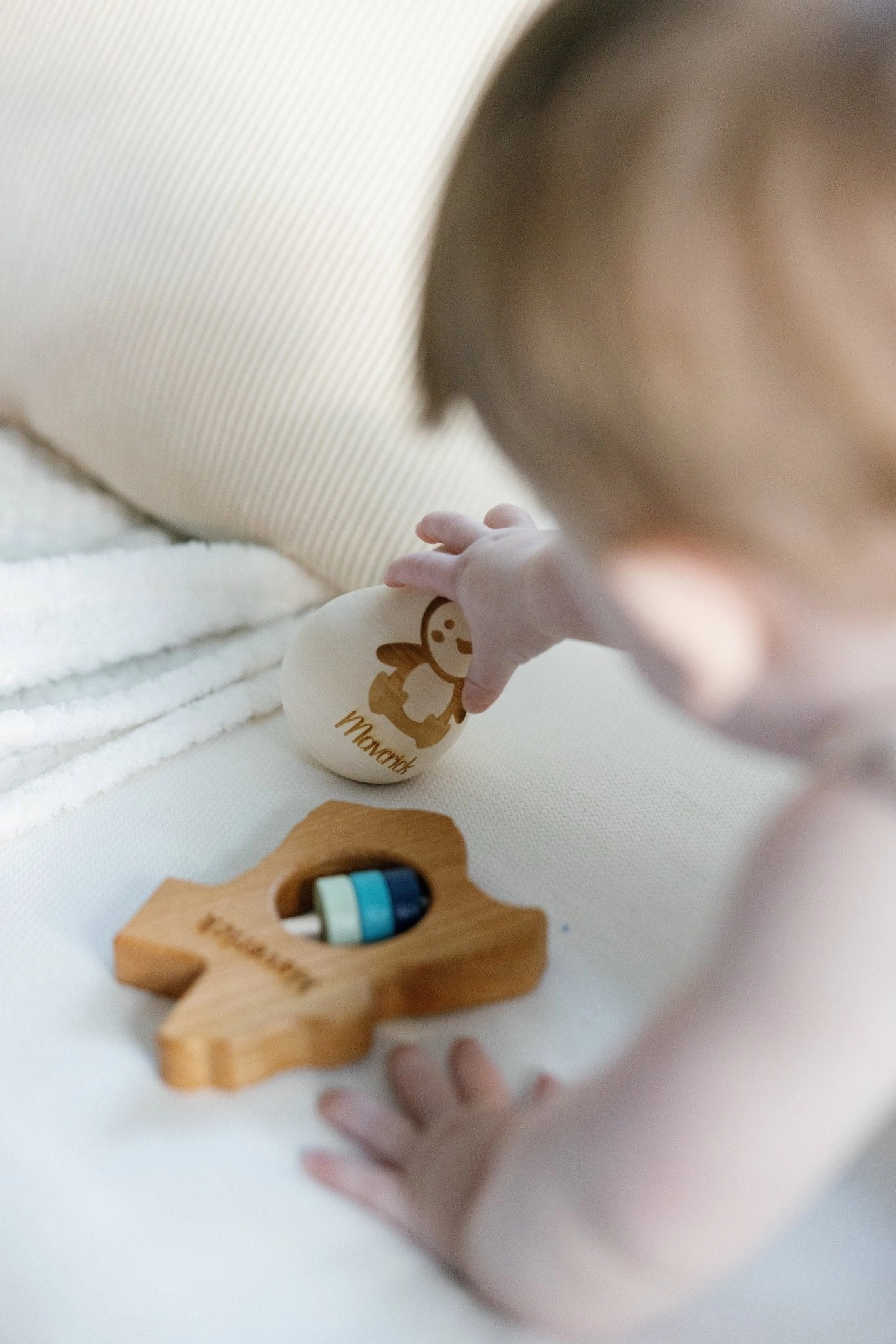 Texas State Wooden Baby Rattle