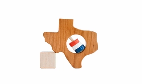 Texas State Wooden Baby Rattle