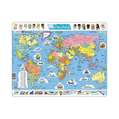 The World Map puzzle -  107  pieces