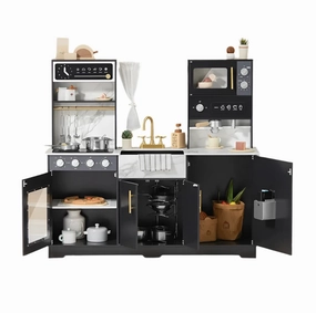 Tiny Land Trendy Black Style Play Kitchen