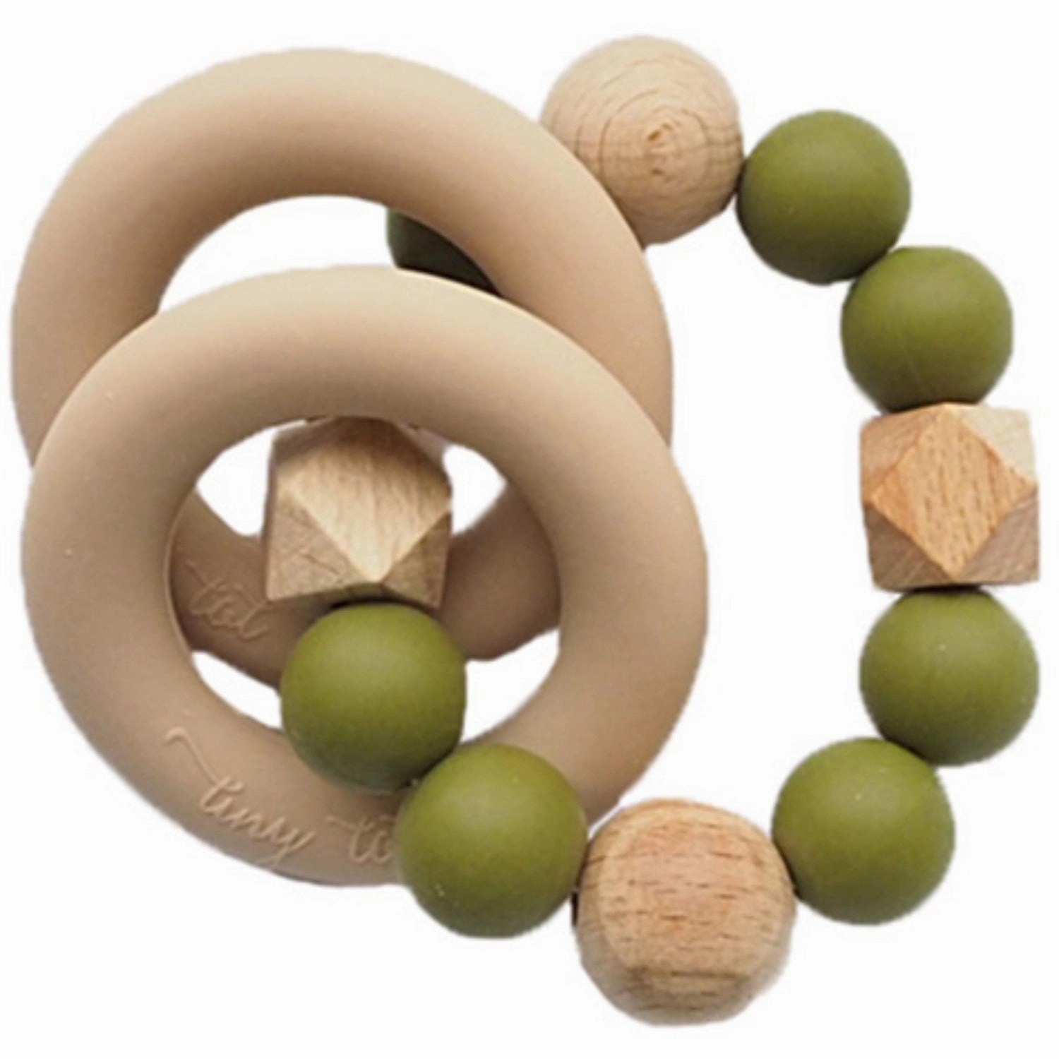 Tiny Tot Army Green Rattle Nordic Love