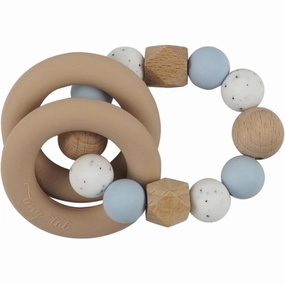 Tiny Tot Rattle Nordic Love Pastel bl   Hvid/sort prik