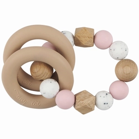 Tiny Tot Rattle Nordic Love Rosa   Hvid/sort prik