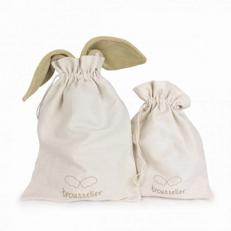 Trousselier Musical Bunny Fluffy 25cm Old Pink Organic Cotton