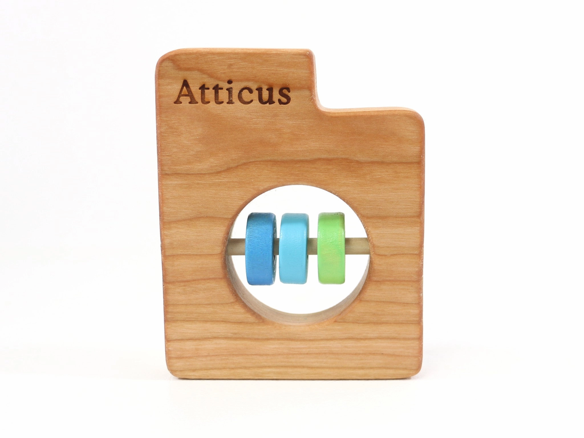 Utah State Wooden Baby Rattle