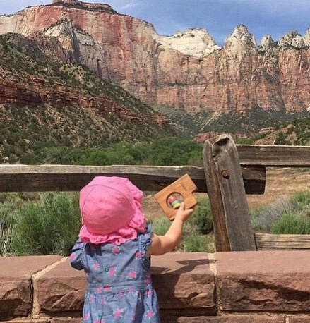 Utah State Wooden Baby Rattle