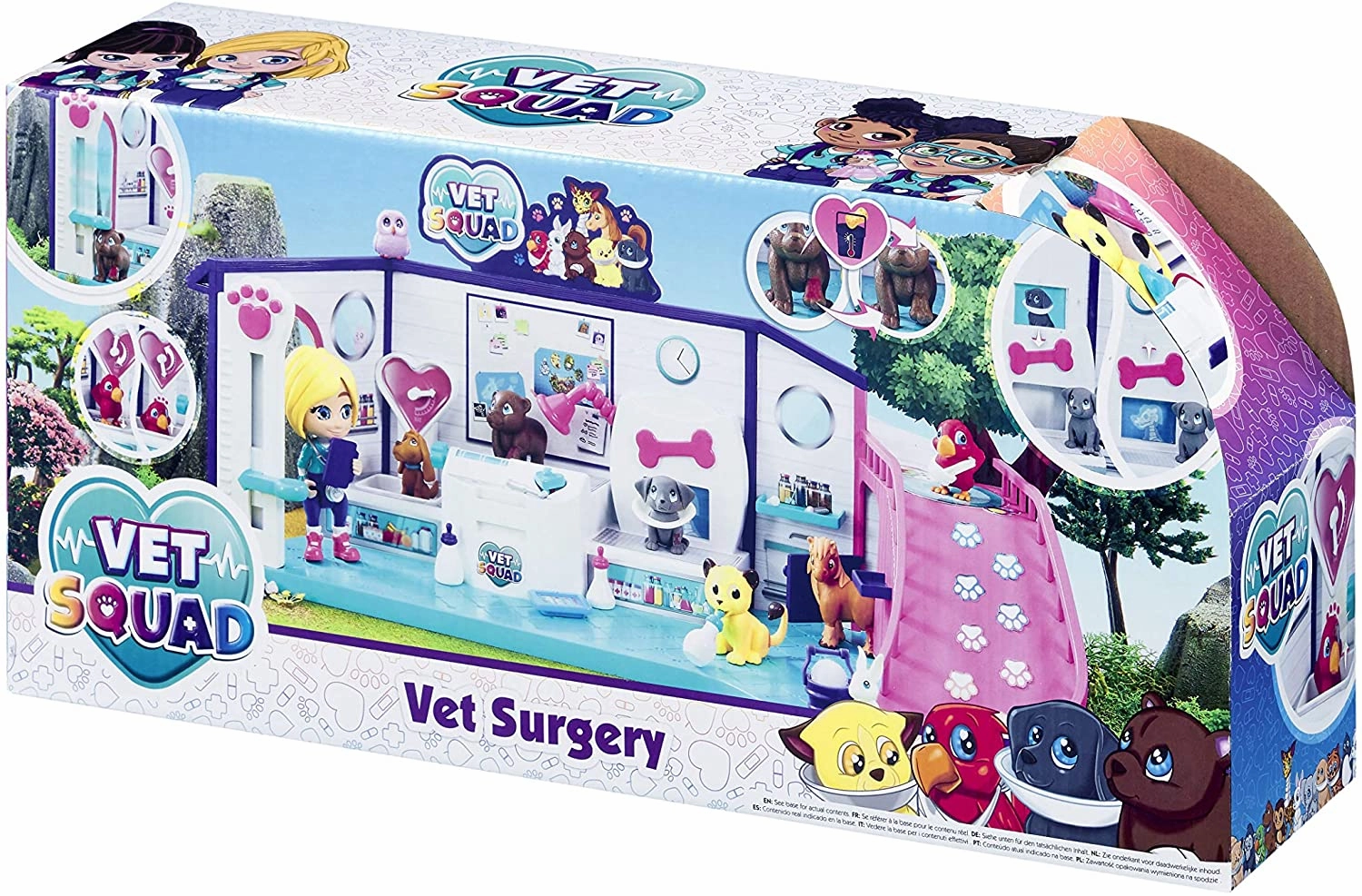 Vet Squad - Vet Surgery Playset with 4 Pets and Accessories - Suitable for 4 years and above