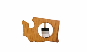 Washington State Wooden Baby Rattle