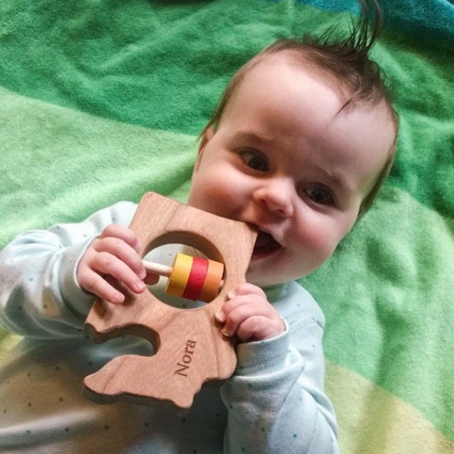 Washington State Wooden Baby Rattle