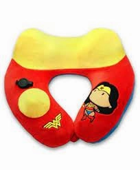 Wellitech Ridaz Inflatable Neck Cushion With Hood Wonder Woman - 29 cm