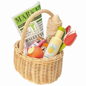 Wicker Farmer's Market Shopping Basket