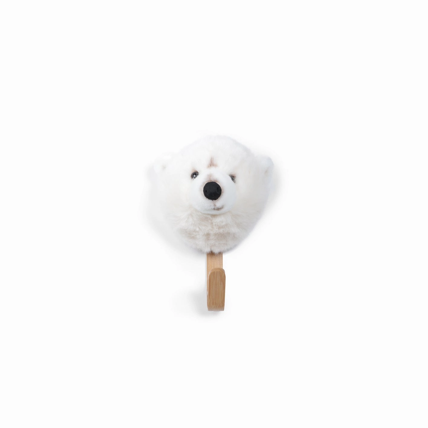 Wild & Soft Coat Hanger Sm. Head White Bear