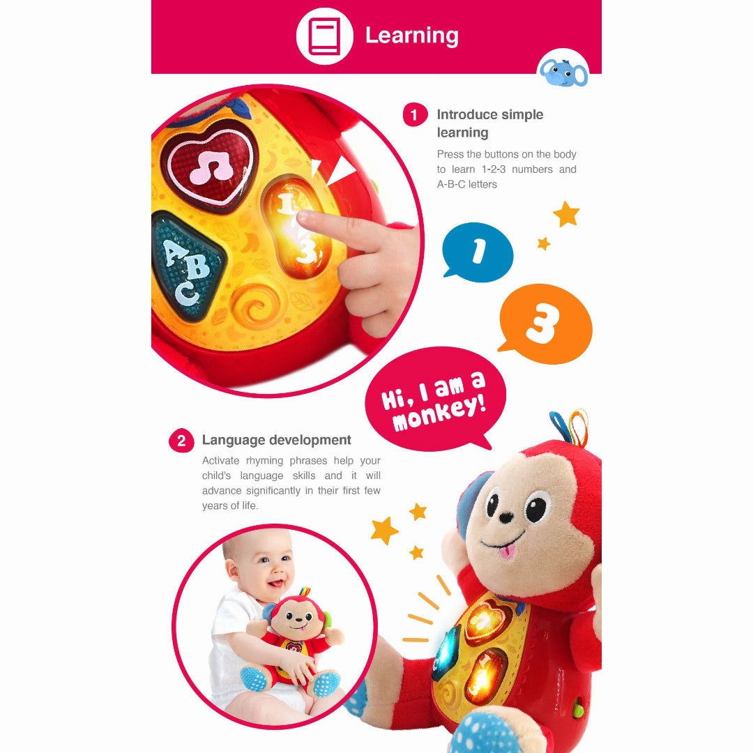 Win Fun Sing 'N Learn Animal Pal - Monkey