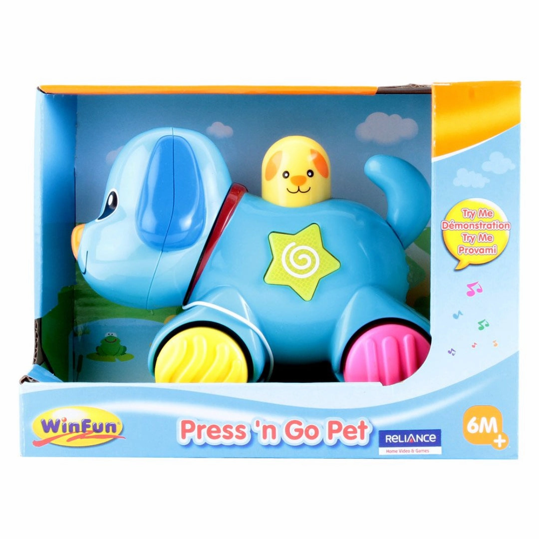 Winfun - Press N Go Pet - Puppy - Blue