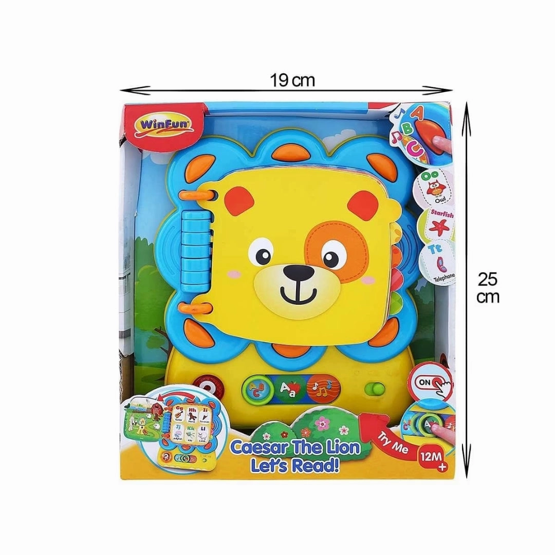 Winfun Caesar the Lion LetS Read, Multi Color Learning Toys for Kids age 12M 