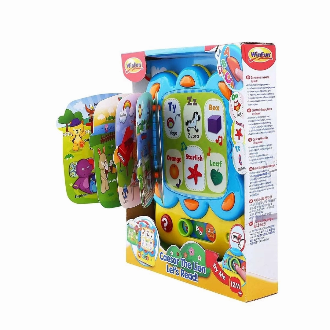 Winfun Caesar the Lion LetS Read, Multi Color Learning Toys for Kids age 12M 