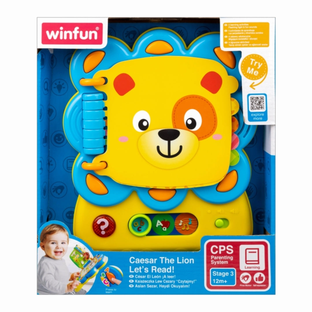 Winfun Caesar the Lion LetS Read, Multi Color Learning Toys for Kids age 12M 