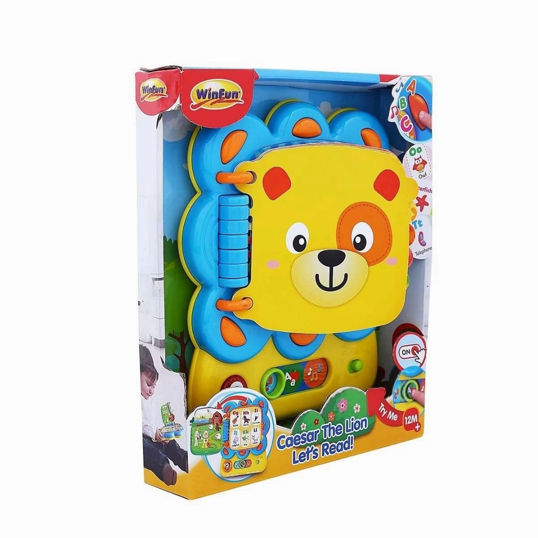 Winfun Caesar the Lion LetS Read, Multi Color Learning Toys for Kids age 12M 