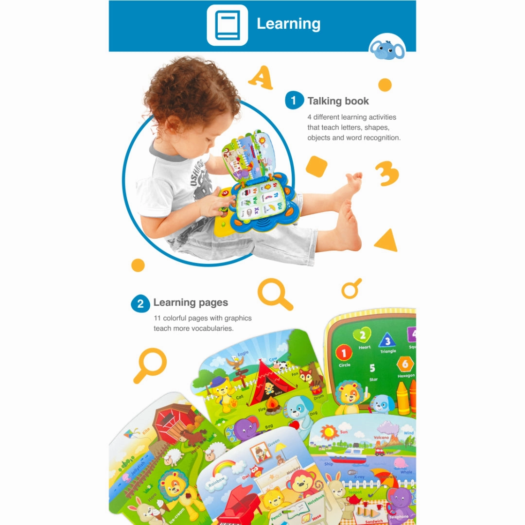 Winfun Caesar the Lion LetS Read, Multi Color Learning Toys for Kids age 12M 