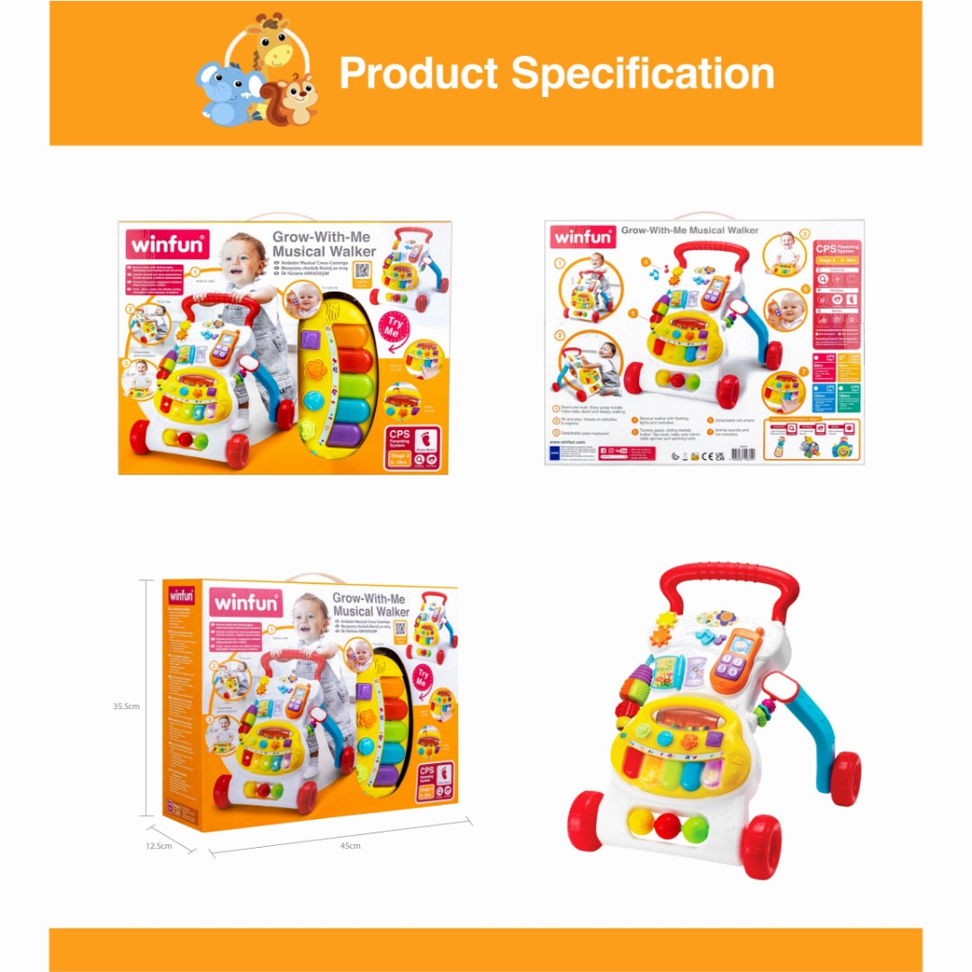 Winfun Grow with Me Walker - Ages 6 months and up