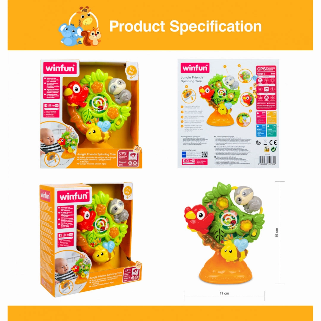 Winfun Jungle Friends Spinning Tree With Light And Sound