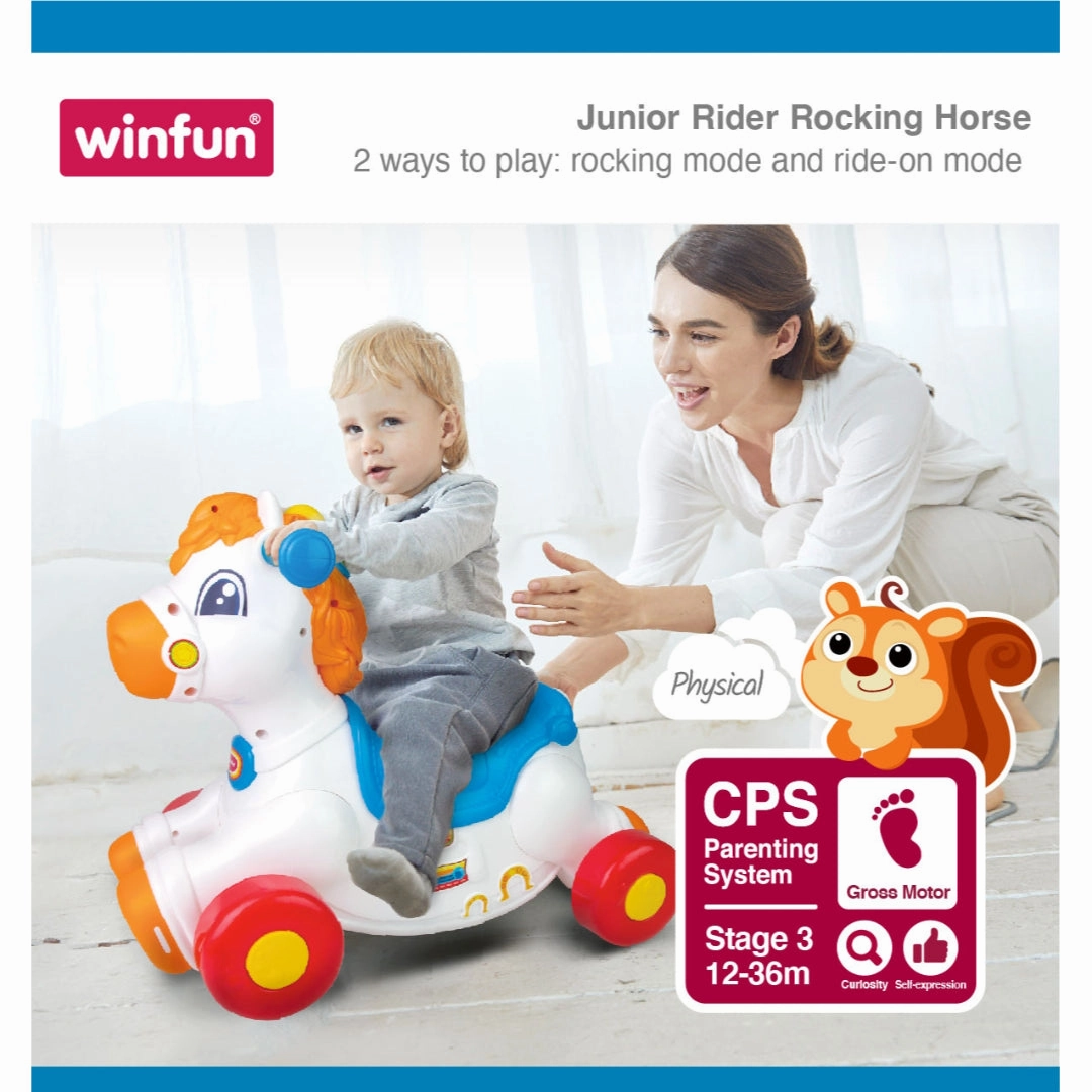 Winfun Multi-Color Jr. Rocking Horse -Recommended for Ages 12 - 36 Months