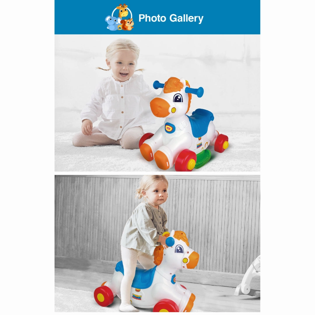 Winfun Multi-Color Jr. Rocking Horse -Recommended for Ages 12 - 36 Months